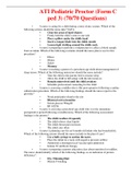 ATI Pediatric Proctor &lpar;Form C ped 3&rpar; &lpar;70&sol;70 Questions&rpar; 1&period; A nurse is caring for a child during a tonic-clonic seizure&period; Which of the following actions should the nurse take&quest; &lpar; select all that apply&rpar; A&period; Clear the area of hard objects&period; B&period; Firmly hold the chi