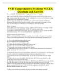 VATI Comprehensive Predictor NCLEX Questions and Answers