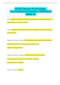 GCSE Edexcel Psychology - Psychological Problems &lpar;2022&sol;2023&rpar; Rated A&plus;