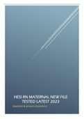 HESI RN MATERNAL  Questions & answers &lpar;Scored A&plus;&rpar; NEW FILE TESTED LATEST 2023