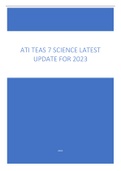 ATI TEAS 7 SCIENCE LATEST  UPDATE FOR 2023