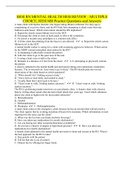 HESI RN MENTAL HEALTH HESI REVIEW - MULTIPLE CHOICE&comma; HESI MH Practice Questions and Answers