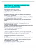L201 Exam 2 Questions with Correct Answers Latest Update