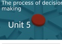Unit 5 Data Modelling, The process of Decision-Making