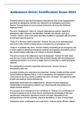 Ambulance Driver Certification Exam 2023 