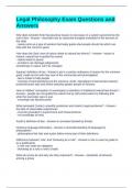 Legal Philosophy Exam Questions and Answers
