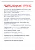 MNG3701 - LU3 case study - SPURCORP - 5 Forces Exam Questions and Answers