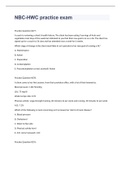 NBC-HWC practice exam 2023 with 100&percnt; correct answers