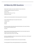 All Maternity HESI Questions WITH CORRECT ANSWERS &lpar;100&percnt; CORRECT&rpar;