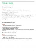 NUR 101 &lpar; LATEST 2024 &sol; 2025 &rpar; HEALTH &vert; NEW FULL QUESTIONS AND ANSWERS 100&percnt; CORRECT