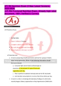ATI RN Nutrition Exam (6 New Latest Versions, 2023/2024) /ATI RN Proctored Nutrition Exam, Already high rated document, 100% Verified & Correct.