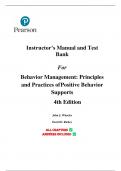 Solutions Manual & Test Bank For Behavior Management&colon; Principles and Practices of Positive Behavior Supports 4th Edition by John J&period; Wheeler
