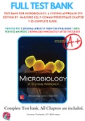 Test Bank For Microbiology: A Systems Approach 5th Edition By  Marjorie Kelly Cowan 9781259706615 Chapter 1-25 Complete Guide .