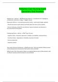 Palliative Care Nursing Exam Questions And Answers