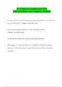 PA Emission Certification Test with Questions and Complete Solution