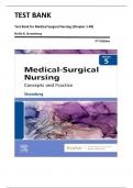 TEST BANK FOR Medical-Surgical Nursing&colon; Concepts & Practice 5th Edition by Holly K&period; Stromberg &comma; ISBN&colon; 9780323810210 All Chapters 1-49 Verified &vert;&vert; Complete Guide A&plus;