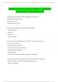 palliative care nursing 332 exam 1 Questions and Answers&vert; Already Passed