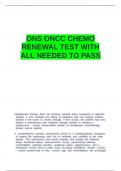 ONS ONCC CHEMO RENEWAL TEST WITH ALL NEEDED TO PASS&period;