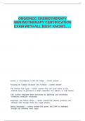 CHEMOTHERAPY  AND IMMUNOTHERAPY  BUNDLED EXAM