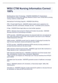 WGU C798 Nursing Informatics Correct 100&percnt;