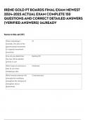 IRENE GOLD PT BOARDS FINAL EXAM NEWEST 2024-2025 ACTUAL EXAM COMPLETE 150 QUESTIONS AND CORRECT DETAILED ANSWERS &lpar;VERIFIED ANSWERS&rpar; &vert;ALREADY