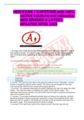 HESI EXAM 1 CAPSTONE-with 100&percnt;  verified solutions and rationales  2023 GRADED A LATEST UPDATED APRIL 2023