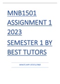 MNB1501 Assignment 1 2023 solutions 