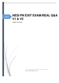 2022 HESI PN EXIT EXAM-REAL Q&A V1&V2 | 100% Verified