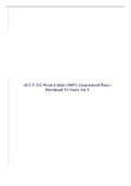 ACCT 212 Week 6 Quiz (100% Guaranteed Pass) | Download To Score An A