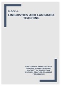 Linguistics and Language Teaching (LLT)