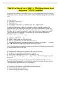 TMC Practice Exam 2023 &vert; 150 Questions And Answers &sol;100&percnt; Verified