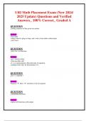 URI Math Placement Exam &lpar;New 2024&sol;  2025 Update&rpar; Questions and Verified  Answers&lowbar; 100&percnt; Correct&lowbar; Graded A 
