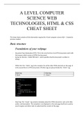 Summary notes on web technologies - HTML & CSS