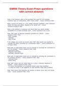 EWRB Theory Exam Preps questions with correct answers