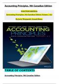 Solution Manual for Accounting Principles Volume 1 & Volume 2&comma; 9th Canadian Edition Jerry J&period; Weygandt&comma; All Chapters 1 to 20 complete Verified editon ISBN&colon; 9781119786818