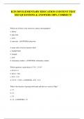 ILTS 305 Elementary Education Content Test 2023 Questions & Answers 100&percnt; Correct&excl;