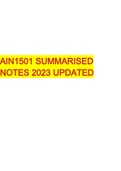 AIN1501 SUMMARISED NOTES 2023 UPDATED