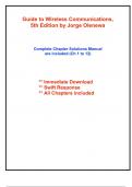 Solutions for Guide to Wireless Communications&comma; 5th Edition by Olenewa &lpar;All Chapters included&rpar;
