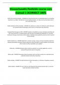 Massachusetts Pesticide course core manual 1-3CORRECT 100&percnt;