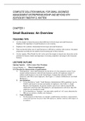 Solution Manual for Small Business Management Entrepreneurship and Beyond 6th Edition by Timothy S. Hatten