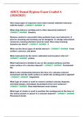 ADEX Dental Hygiene Exam Graded A  &lbrace;2024&sol;2025