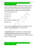 HESI Entrance Exam - MATH Practice Questions and Answers Rated A&plus; 2023&period;