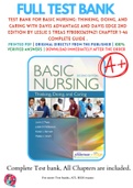Test Bank For Basic Nursing: Thinking, Doing, and Caring with Davis Advantage and Davis Edge 2nd Edition By Leslie S Treas 9780803659421 Chapter 1-46 Complete Guide .