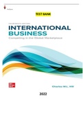 COMPLETE - Elaborated Test bank for International Business: Competing in the Global Marketplace 14ED. by Charles Hill -ALL Chapters 1-20  included and updated for 2022