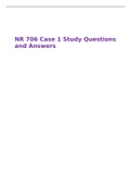 NR 706 Case 1 Study Questions and Answers {GRADED A+}