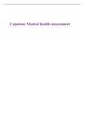 Capstone Mental health Assessment {50 Questions and Answers}