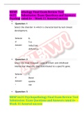 NRNP 6635 Psychopathology Final Exam Review Test Submission: Exam Questions and Answers rated A+  - Week 11 Assured success 