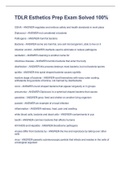 TDLR Esthetics Prep Exam Solved 100&percnt;
