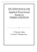Applied Functional Analysis, 3e Tinsley Oden, Leszek Demkowicz (Solution Manual)