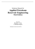 Applied Petroleum Reservoir Engineering 3e Ronald Terry Brandon Rogers (Solution Manual)